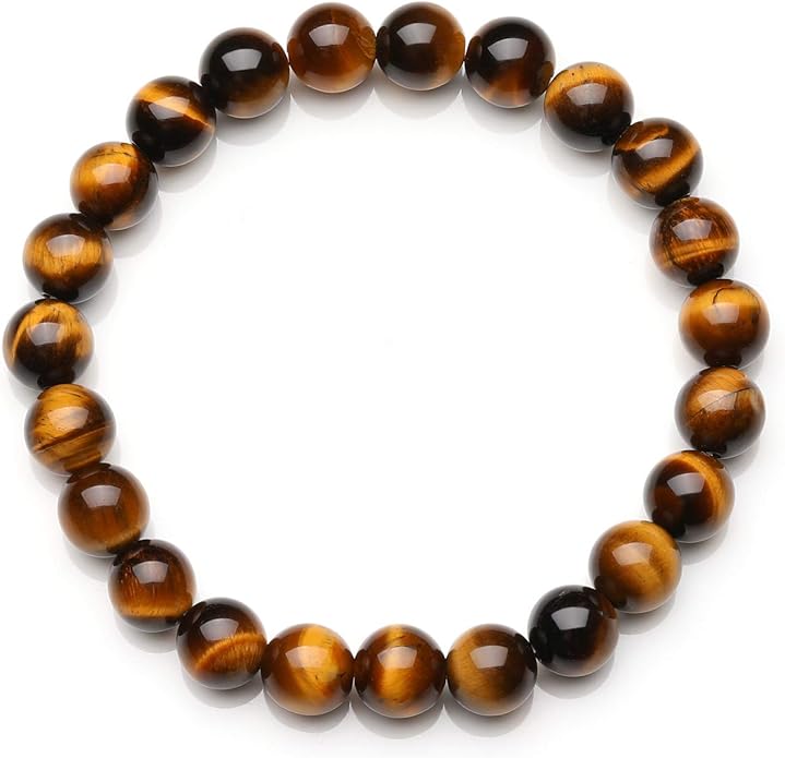 Tiger Eye Bracelet – Natural Stone Healing Crystal Jewelry for Men & Women